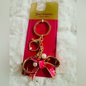 Juicy Couture Pink and Gold Bow Key Holder